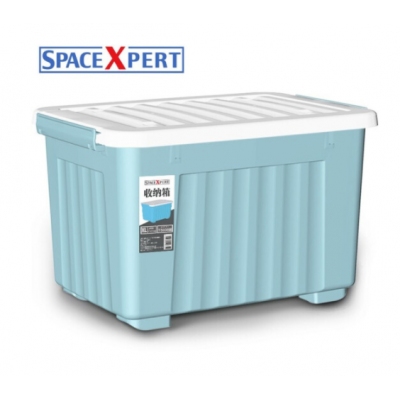 SPACEXPERT 加厚塑料收納箱 68L特大號藍(lán)色